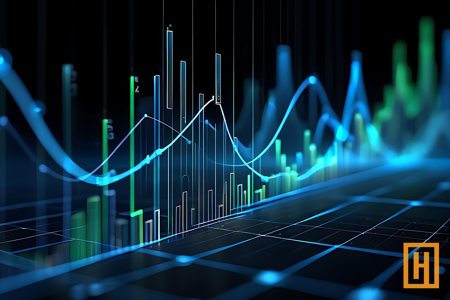close up of a line graph